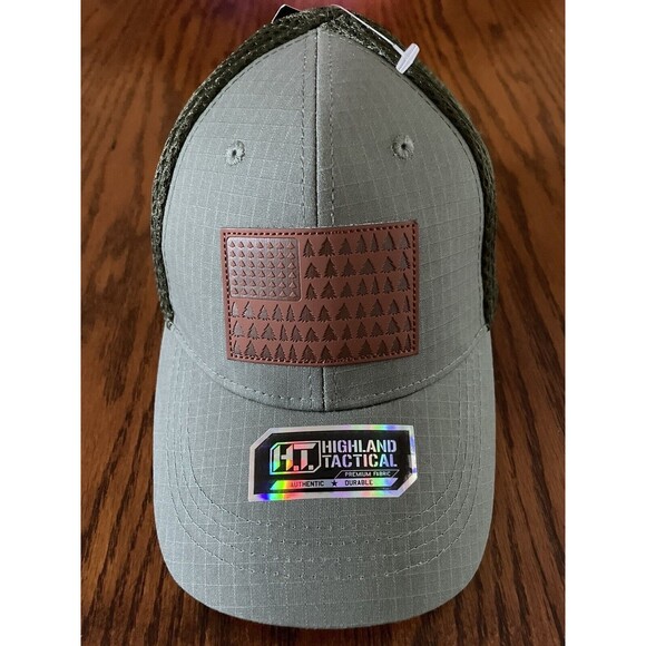 Highland Tactical Olive American Flag StretchFit Cap - OSFM - Picture 1 of 4
